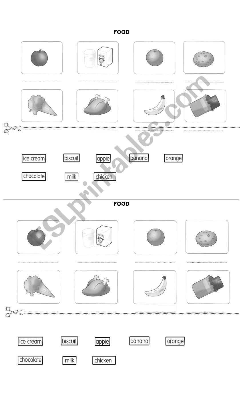 Food Worksheet worksheet