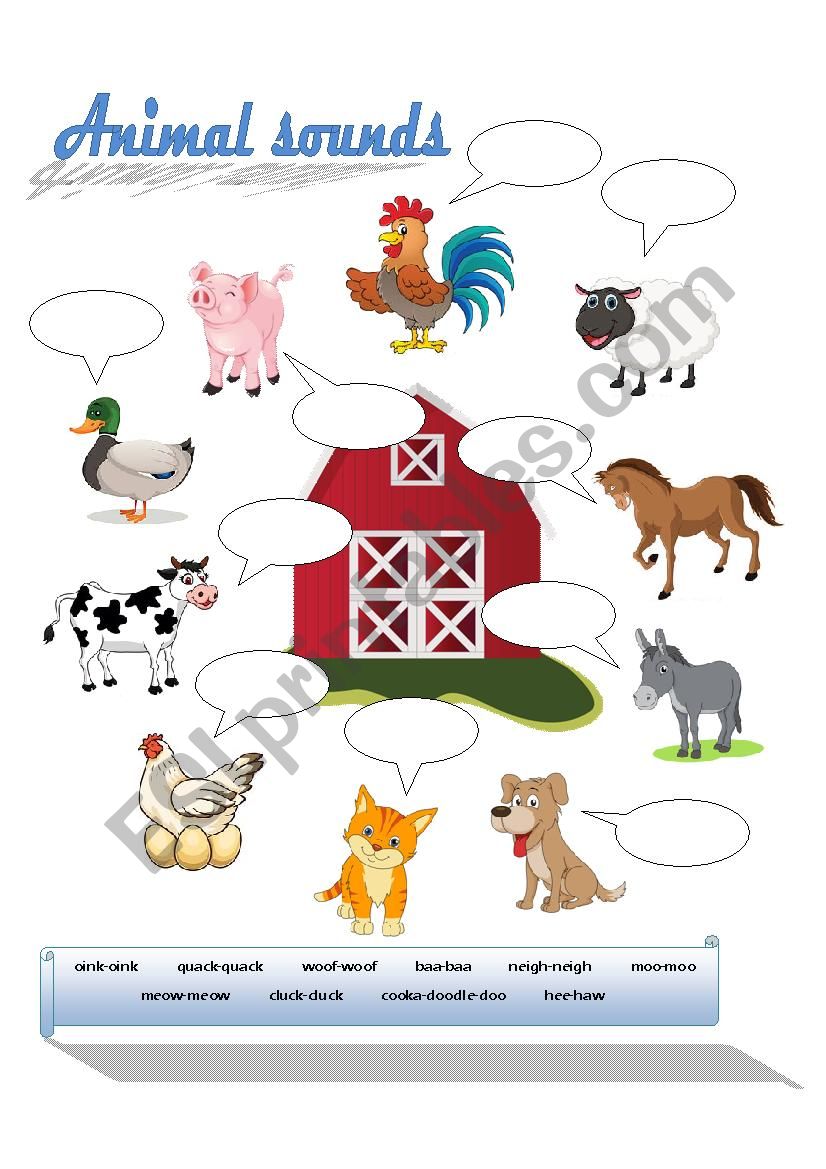 Farm Animals Sounds worksheet