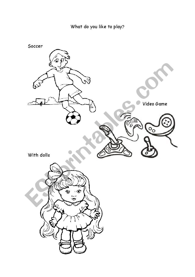 Toys/Games worksheet