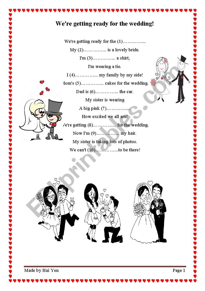 Song: WeÂ´re ready for the wedding