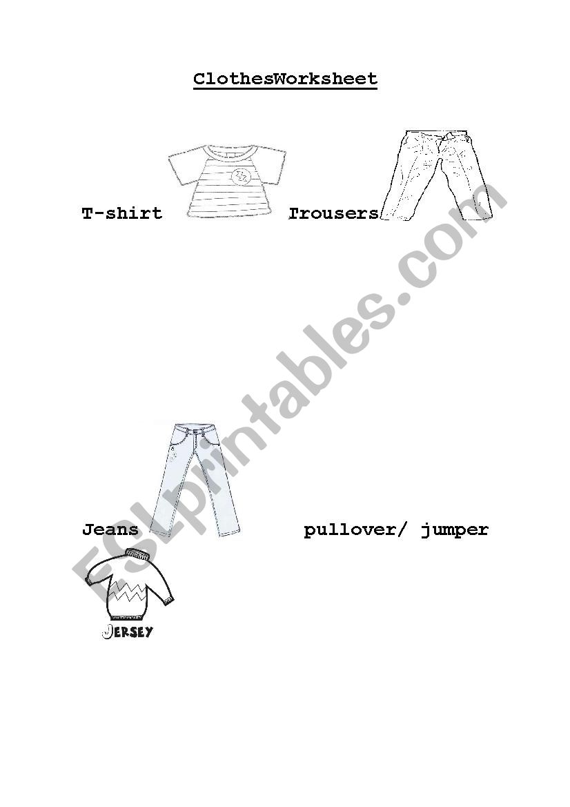 Clothes  worksheet