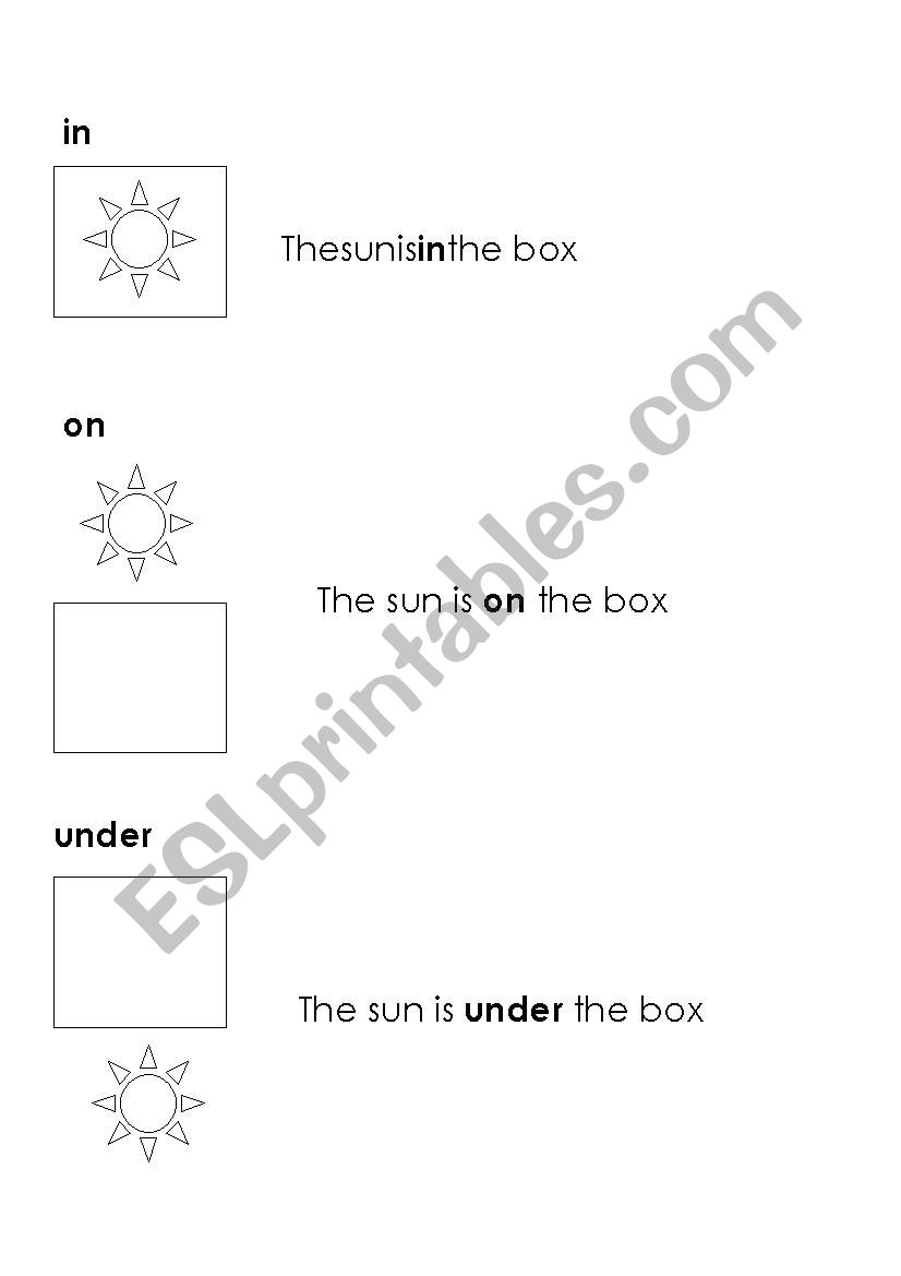 Prepositions worksheet