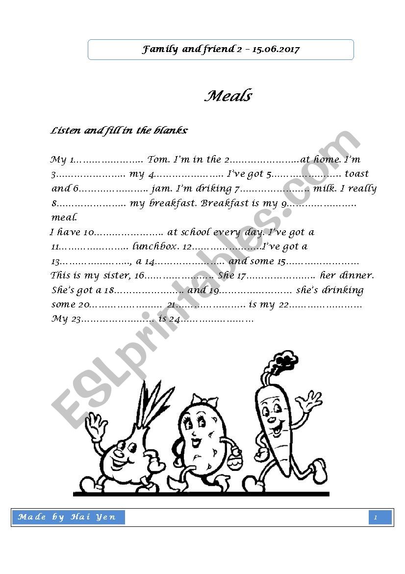 Meals (Culture - Family and friends 2) 