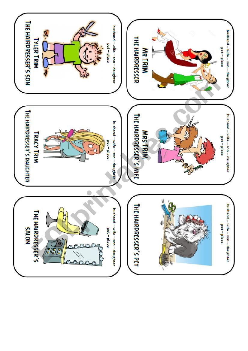 Happy Families - Jobs 2 worksheet