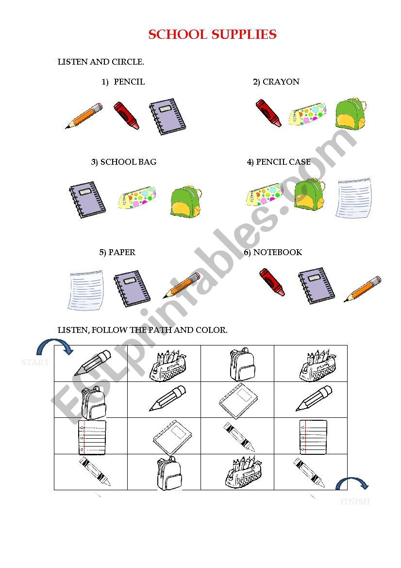 School worksheet