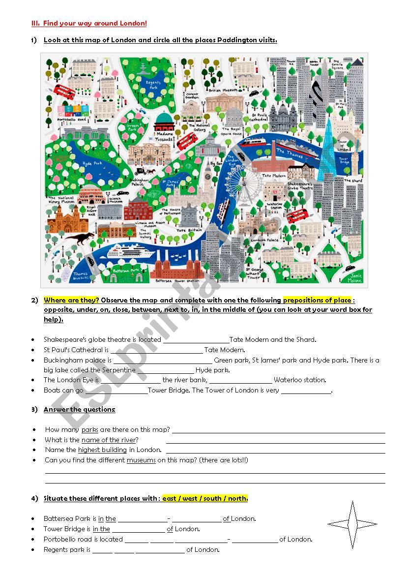 Paddington (IV) worksheet