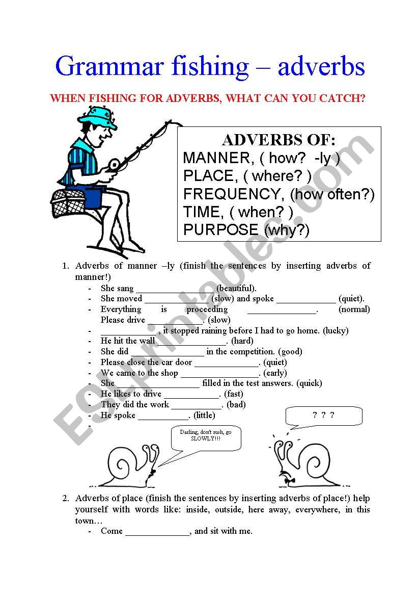 ADVERBS worksheet