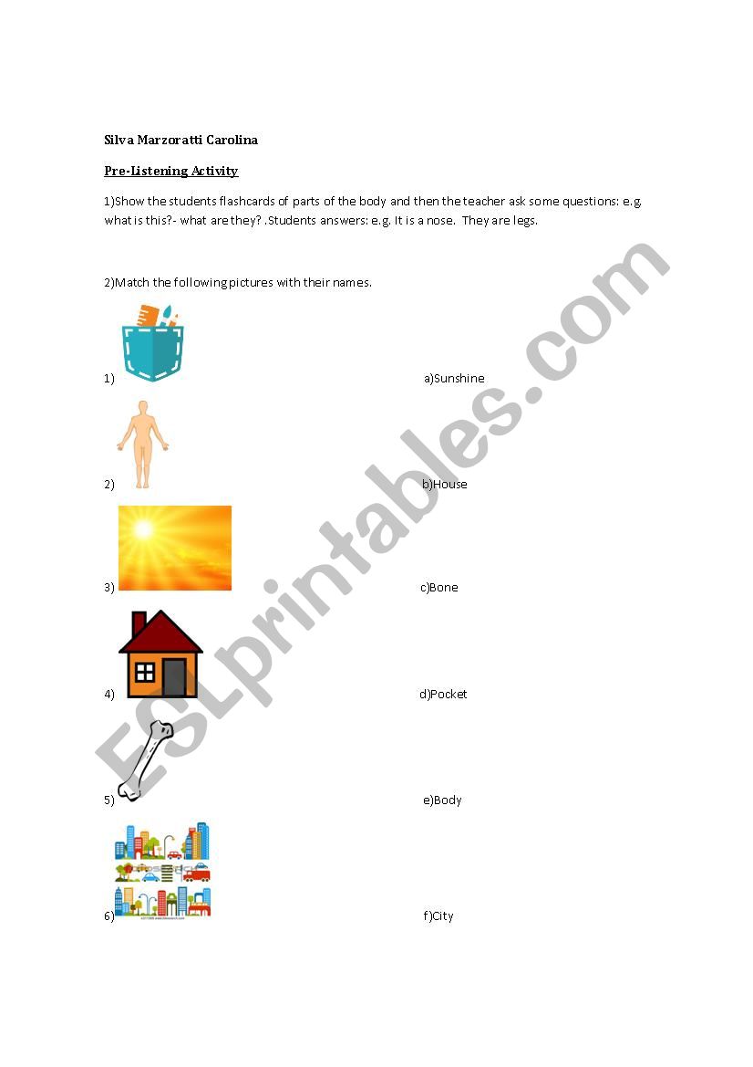 Cant stop the feeling worksheet