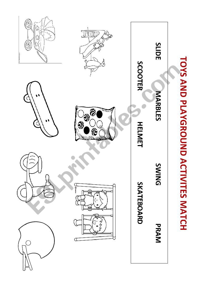 Toys and playground vocabulary