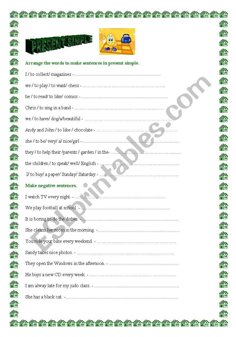 present simple exercises worksheet