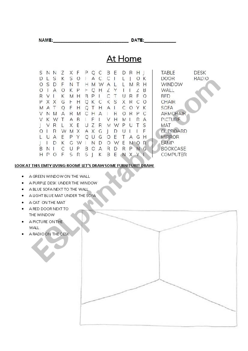 At home worksheet