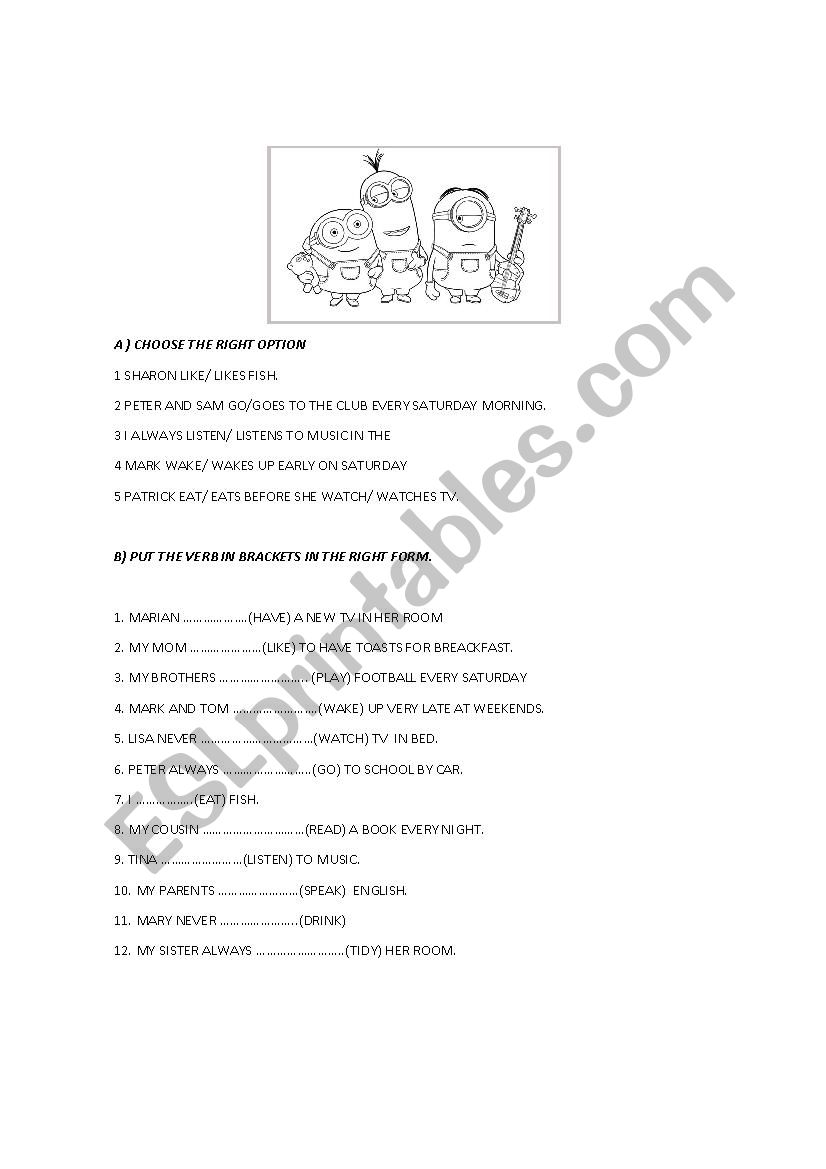 Simple Present Kids worksheet