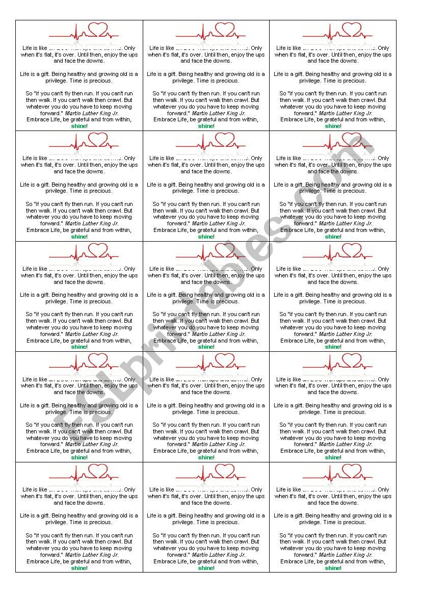 Life is like an ECG+positive quotes