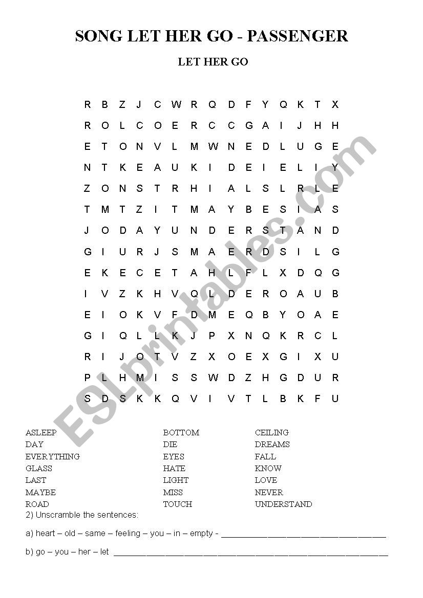 wordsearch worksheet