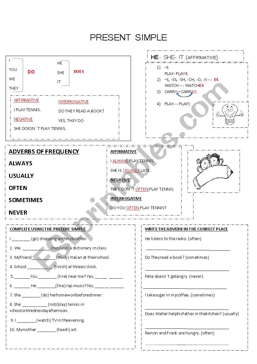 PRESENT SIMPLE worksheet