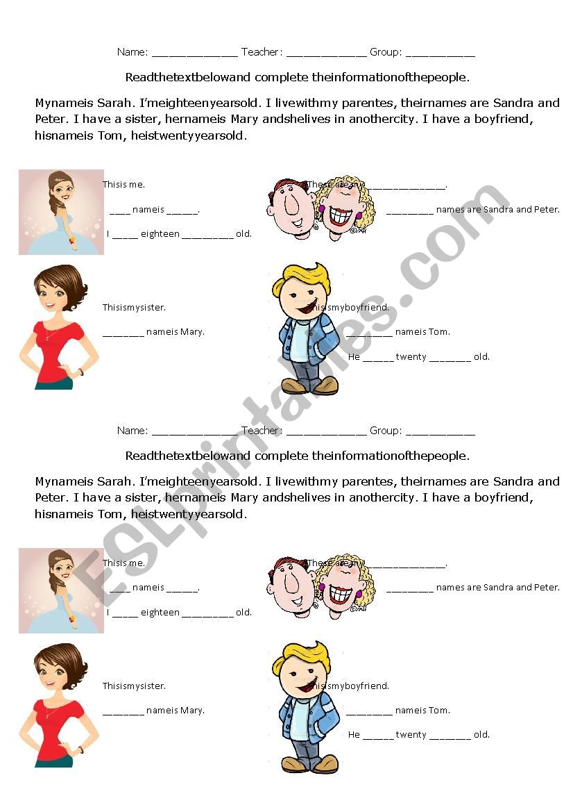 Possessive pronouns worksheet