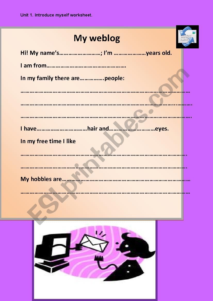 My blog worksheet