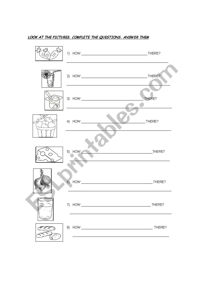 How much / How many worksheet