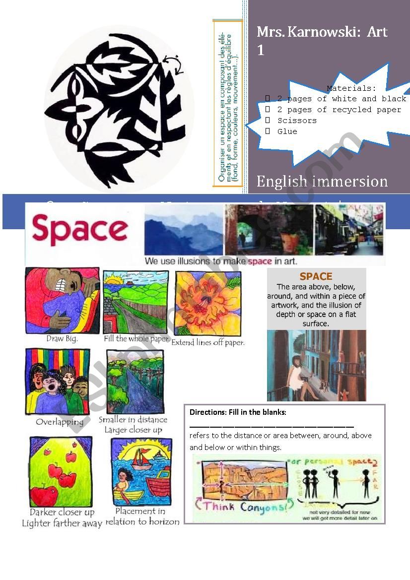 Art: Space worksheet
