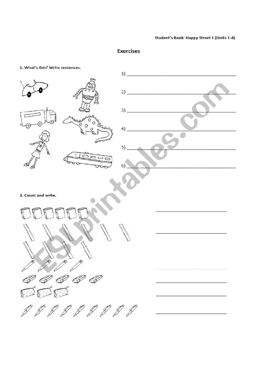 Happy street 1 worksheet