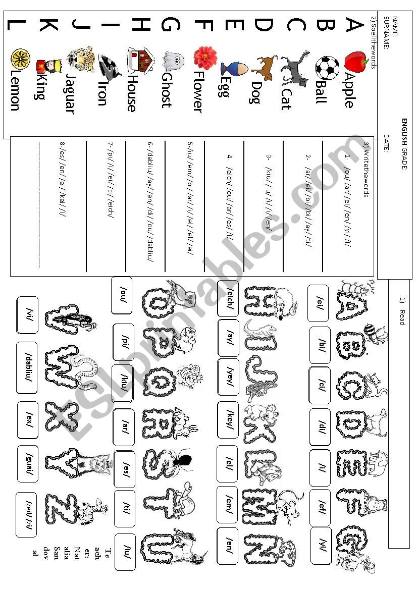 Alphabet worksheet