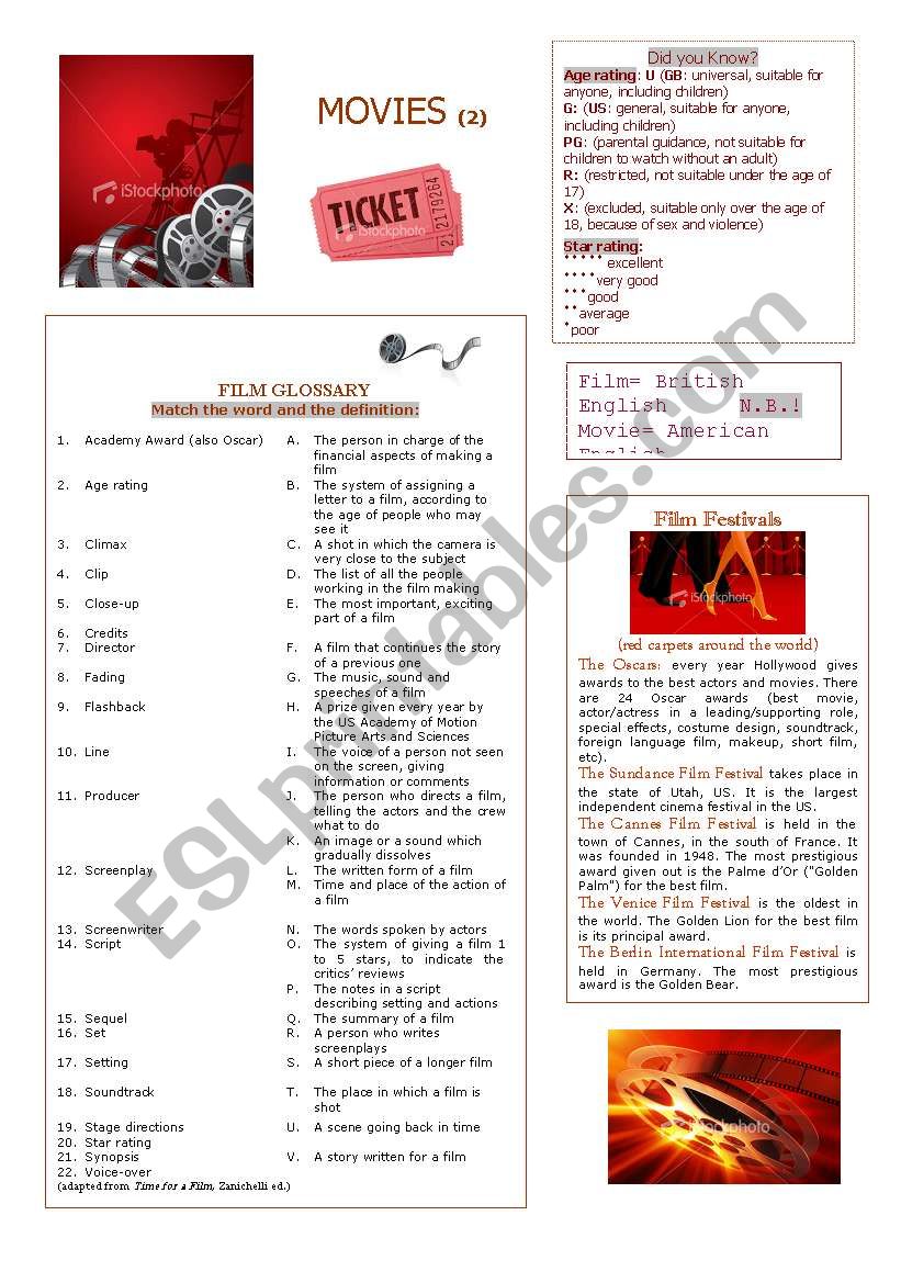 Movies (2) worksheet