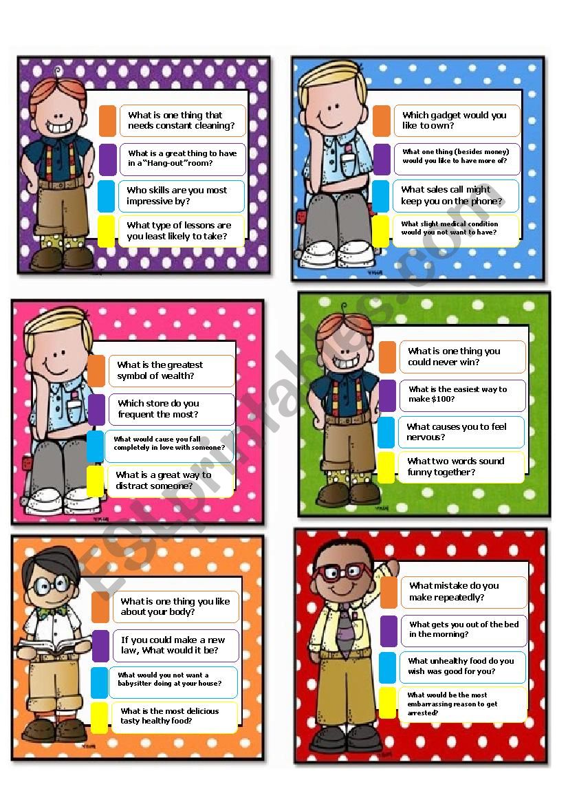 Speaking cards on the go 1 worksheet