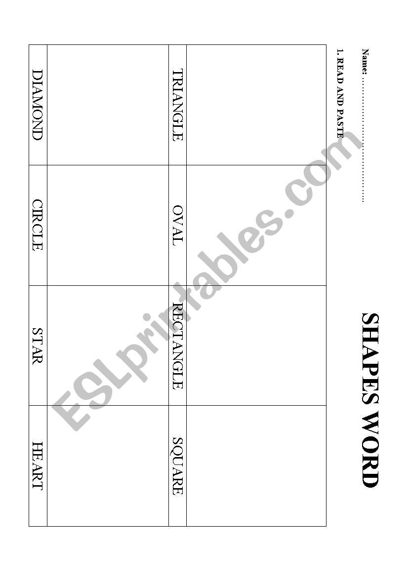 shapes worksheet worksheet