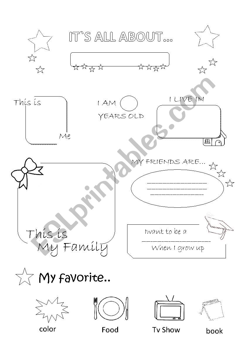 ALL ABOUT YOU worksheet