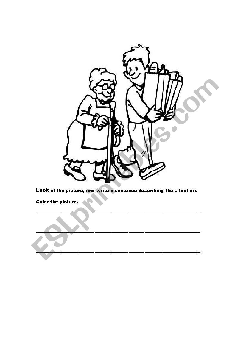 helping others worksheet