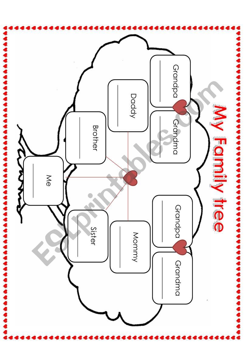 My family tree worksheet