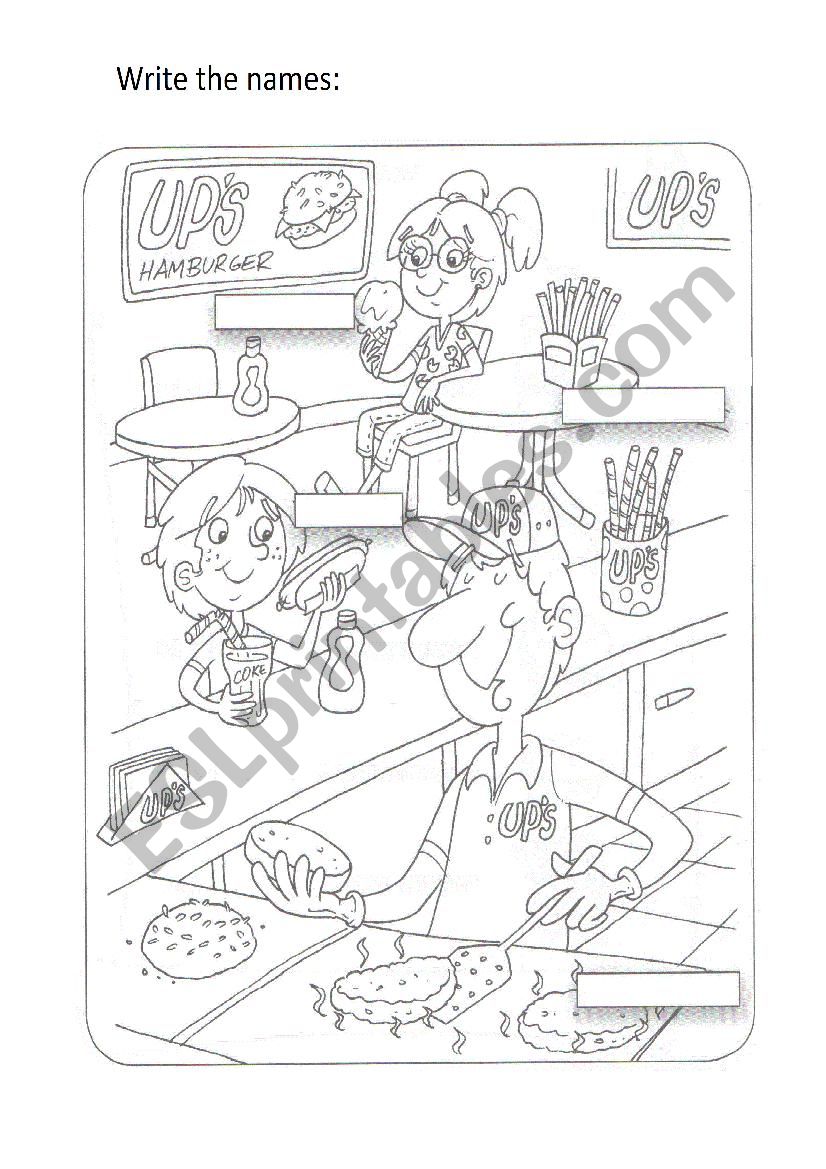 food worksheet