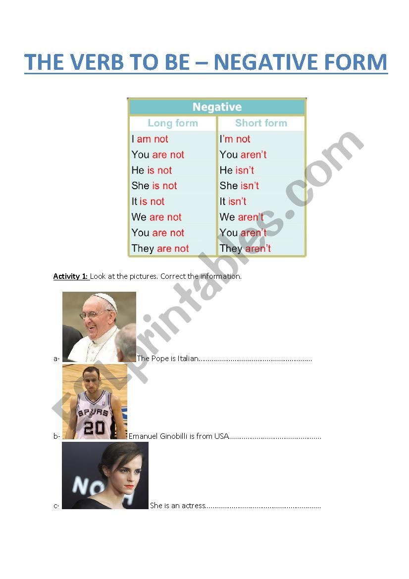 verb-to-be-negative-form-esl-worksheet-by-ferchu2009