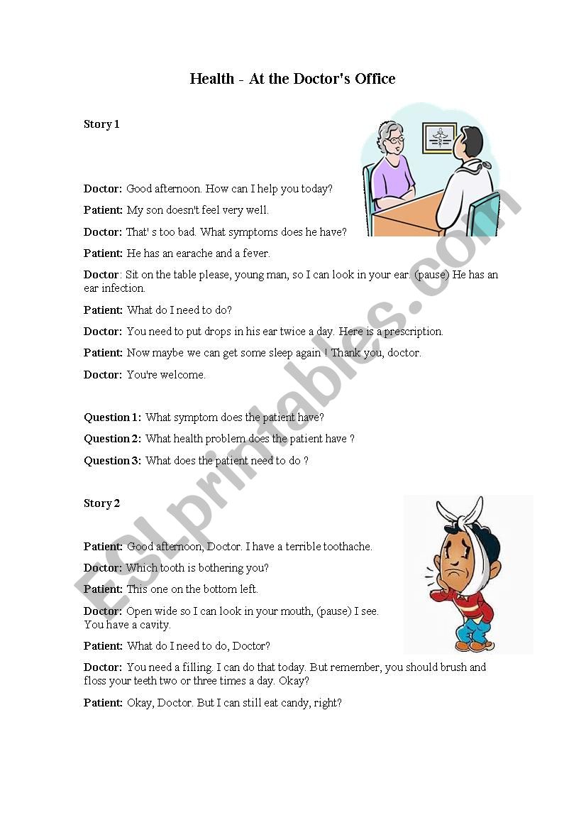 HEALTH PROBLEMS - DOCTOR´S OFFICE