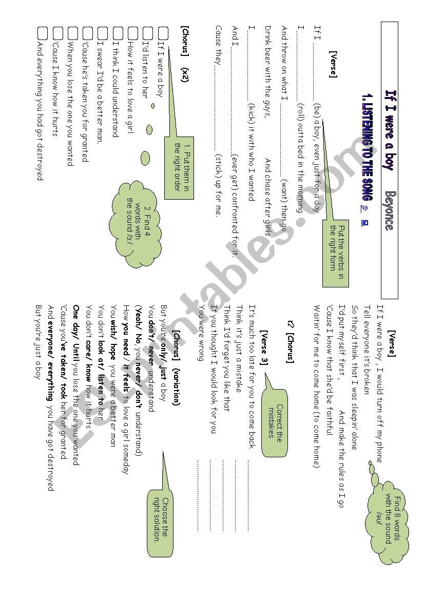 conditionald worksheet