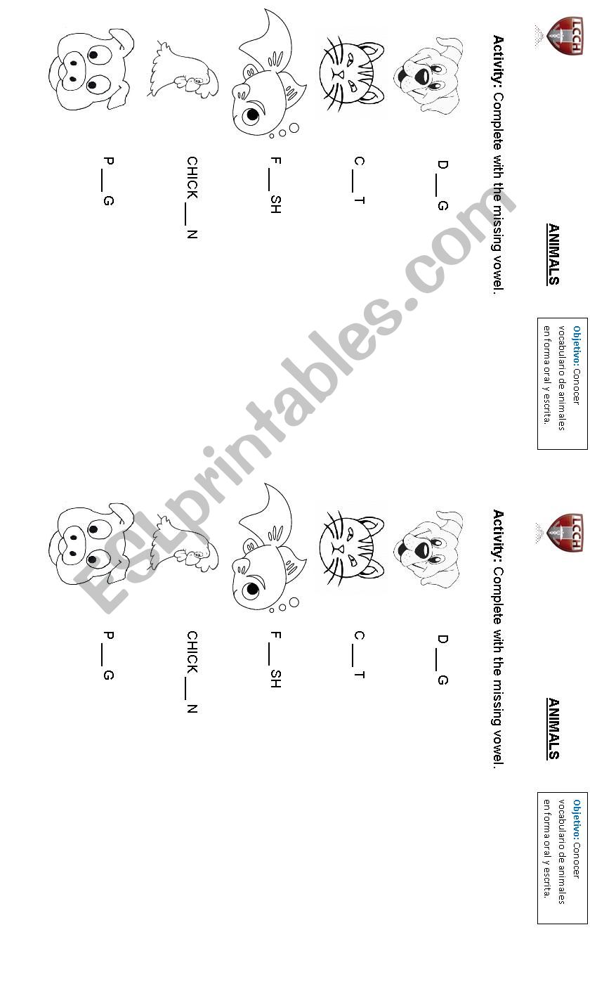 Animals - ESL worksheet by lcaro