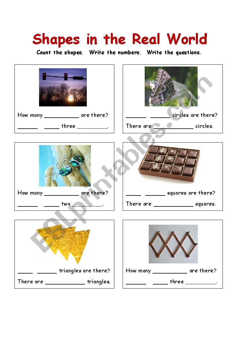 shapes worksheet