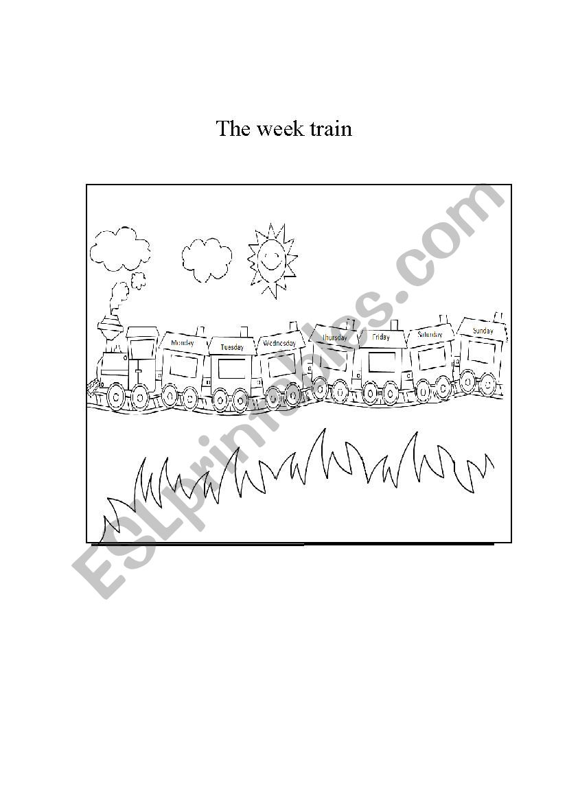 The week train  worksheet