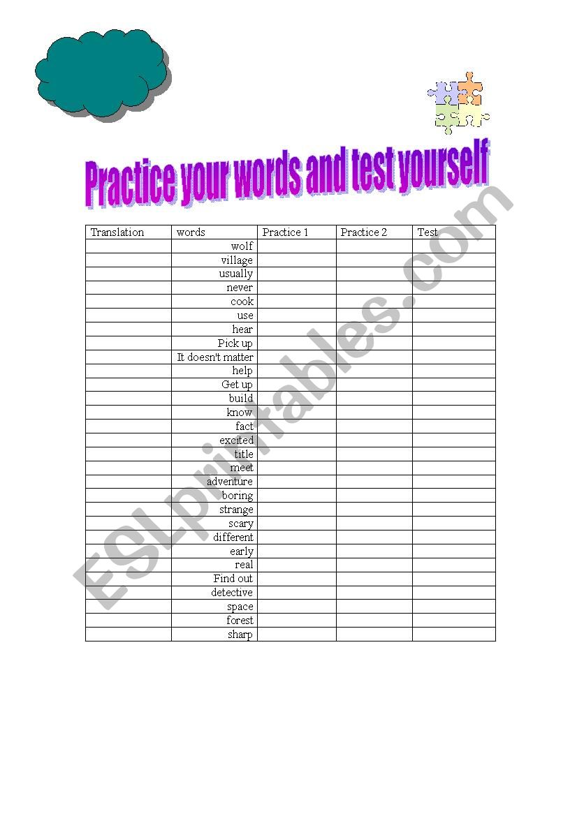 Vocabulary a perfect way to let your students practice vocabulary