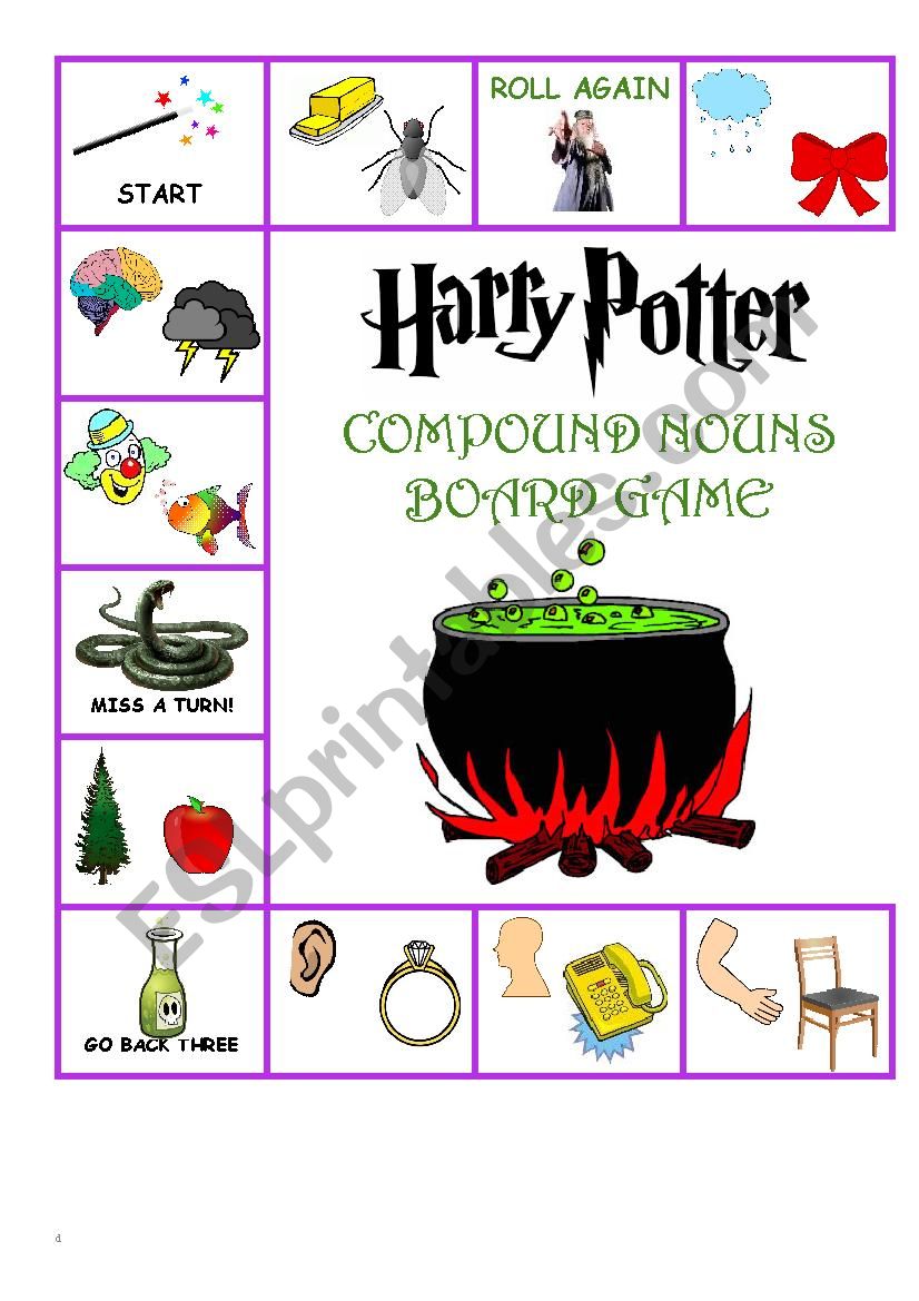 Harry Potter Compound Word Board Game