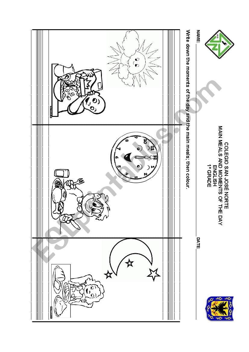 MAIN MEALS worksheet