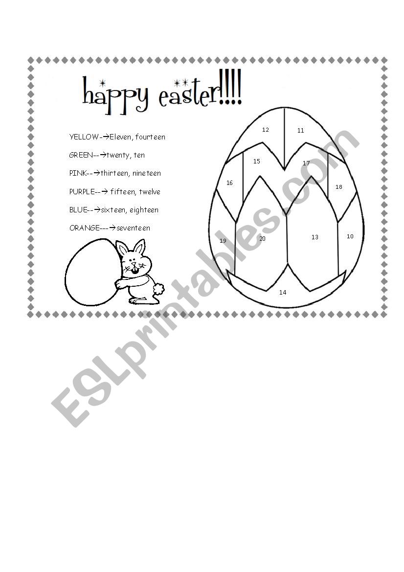 easter worksheet