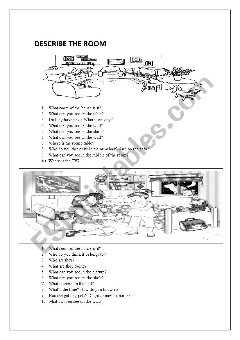 Describing House worksheet