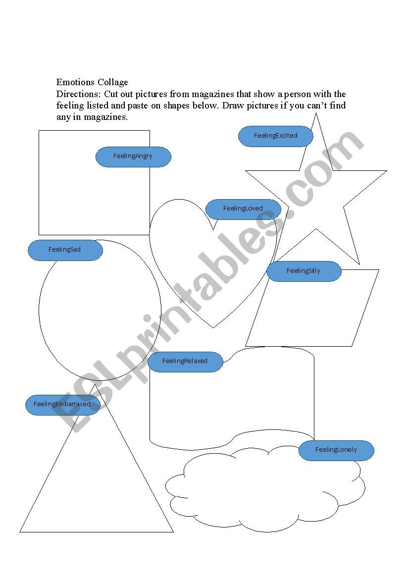 Emotions College worksheet