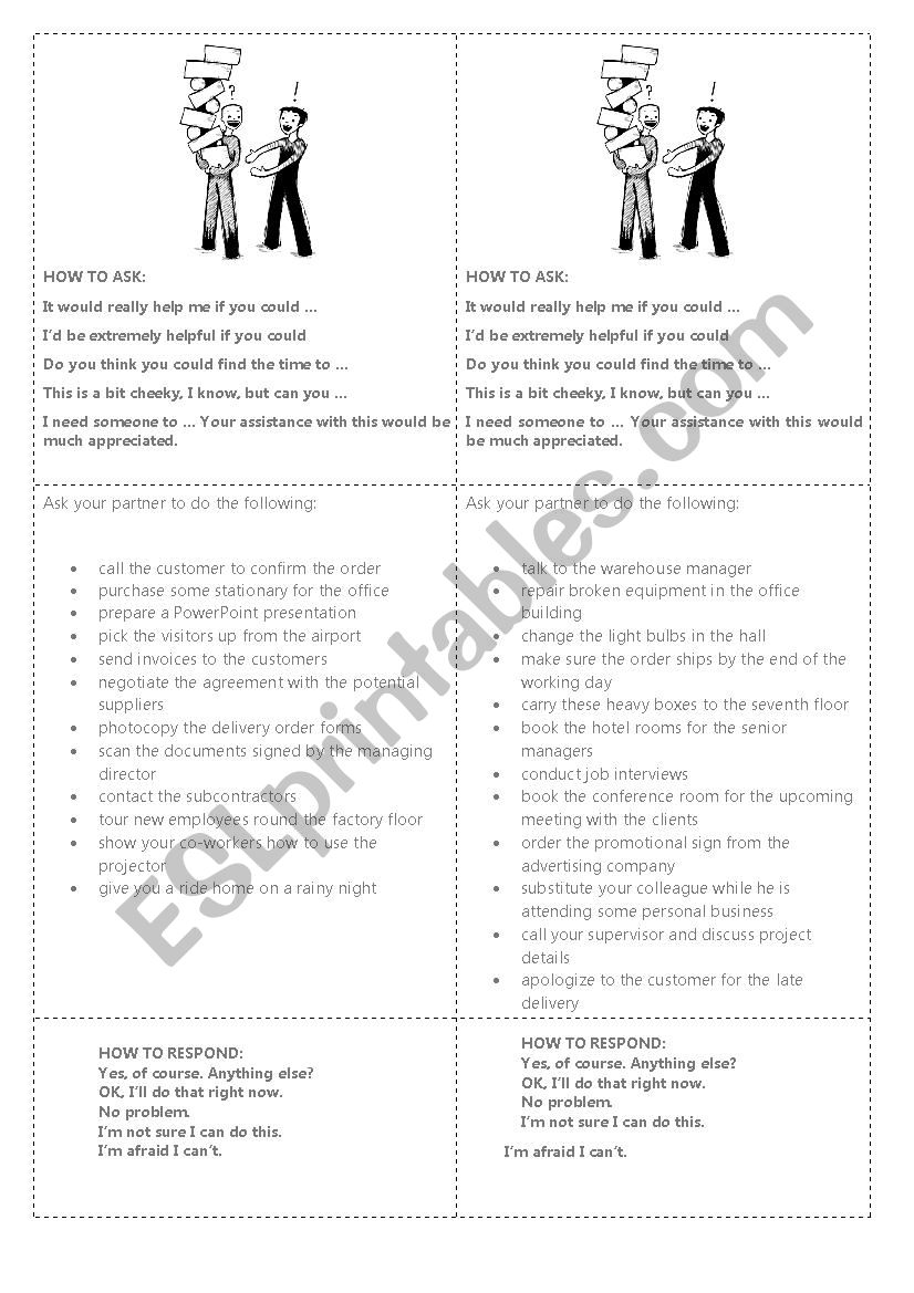 Delegating tasks worksheet