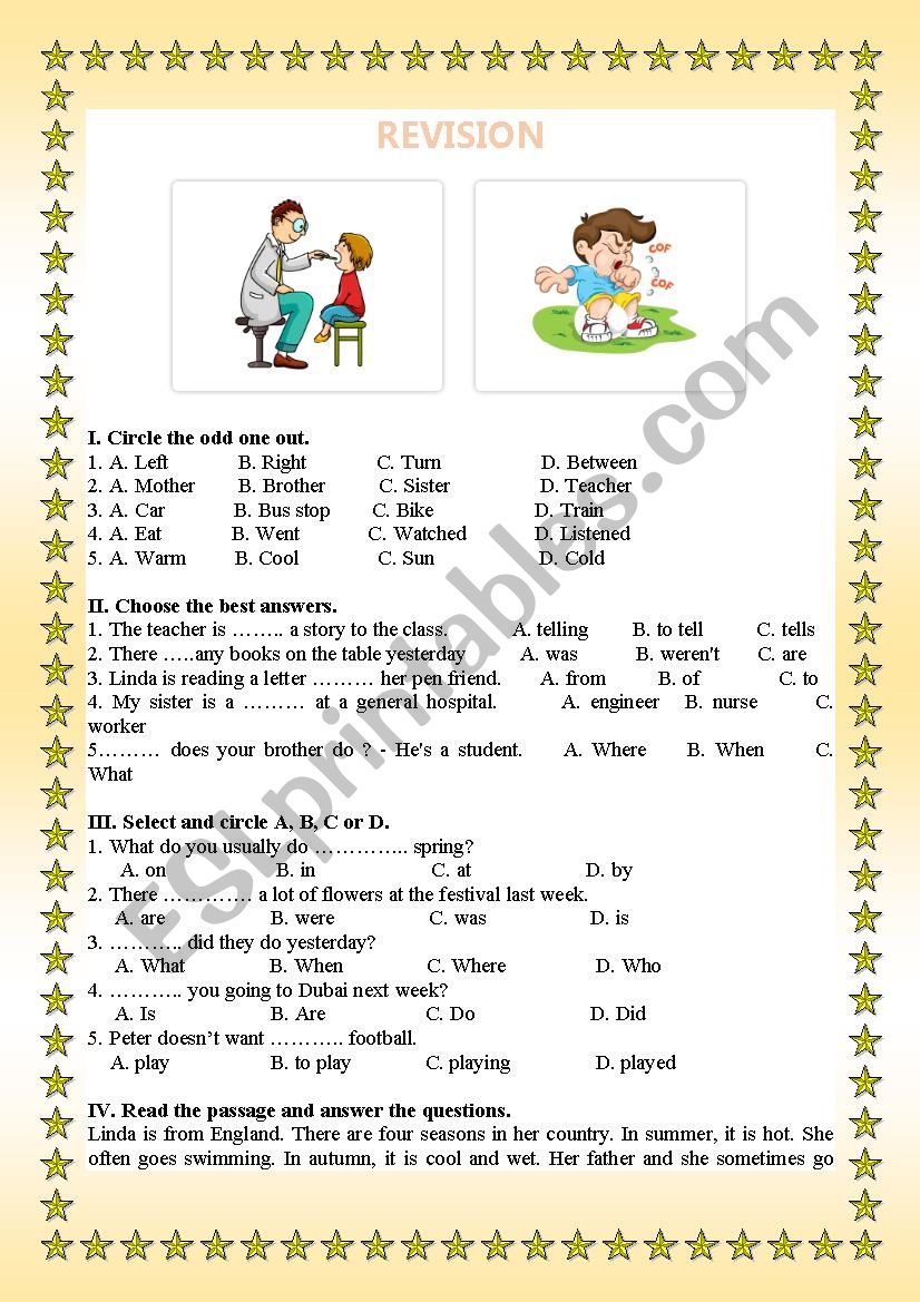 Grammar Revision worksheet