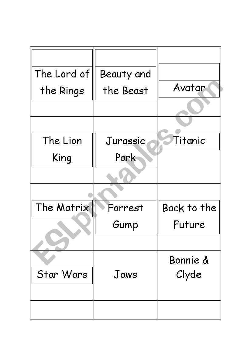 Describe a film! worksheet