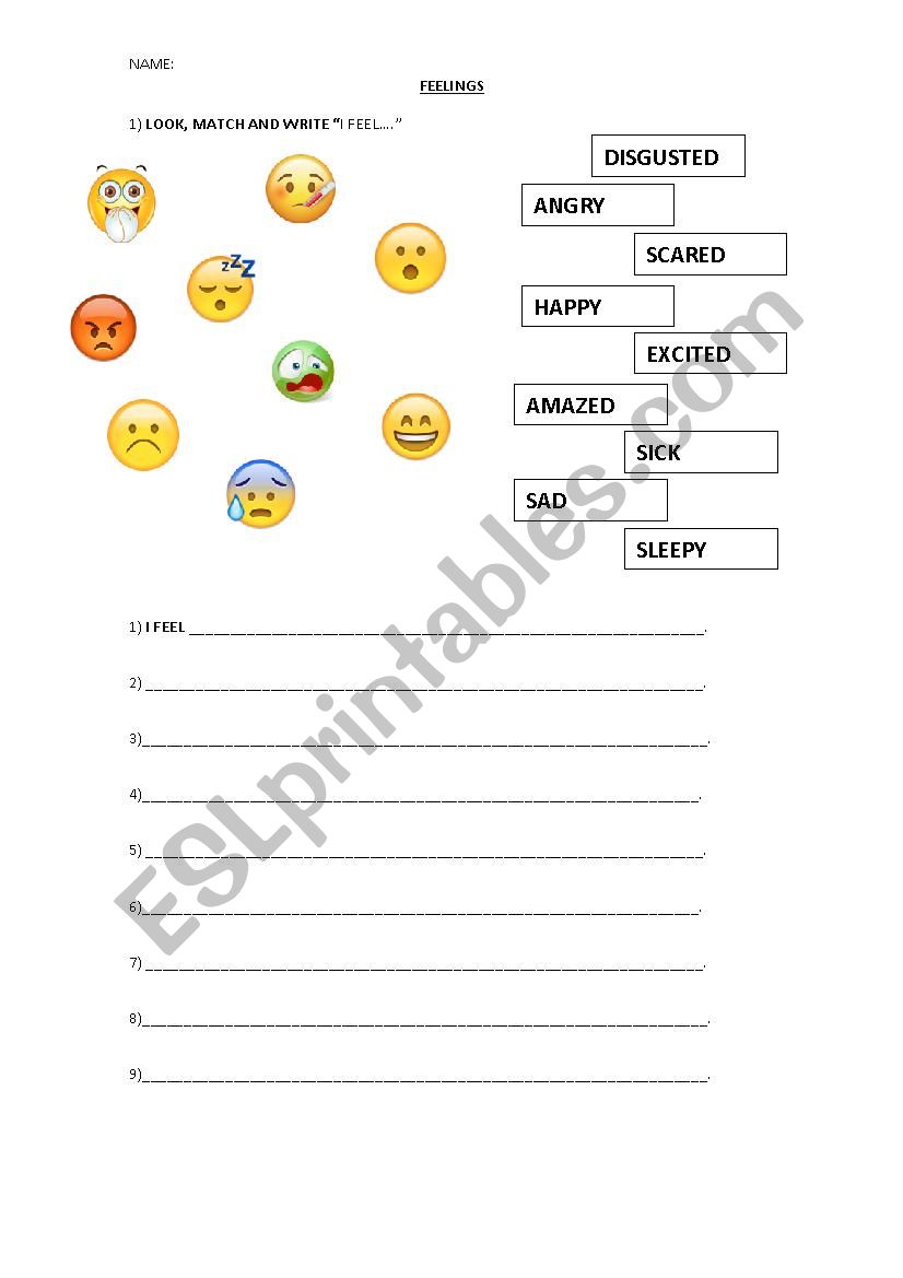 feelings worksheet