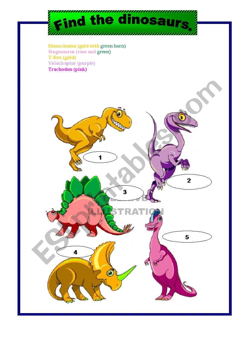 Dinosaurs2 worksheet