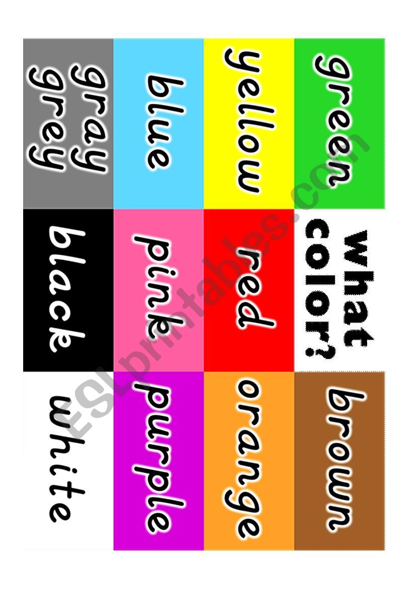 Colors Poster worksheet